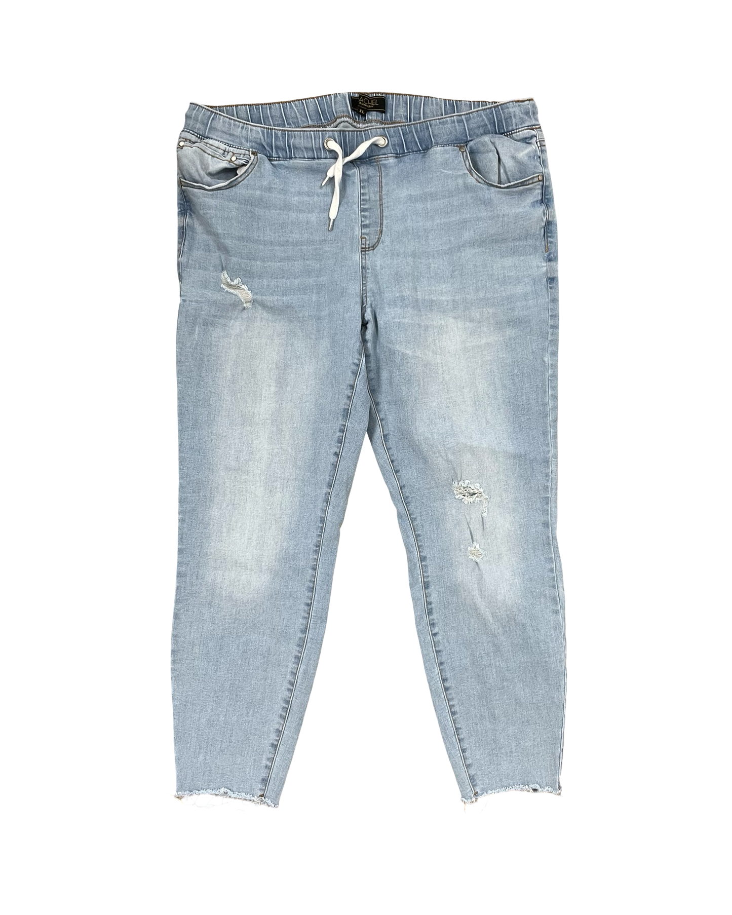 Jeans Cropped By Rachel Roy In Blue Denim, Size:16