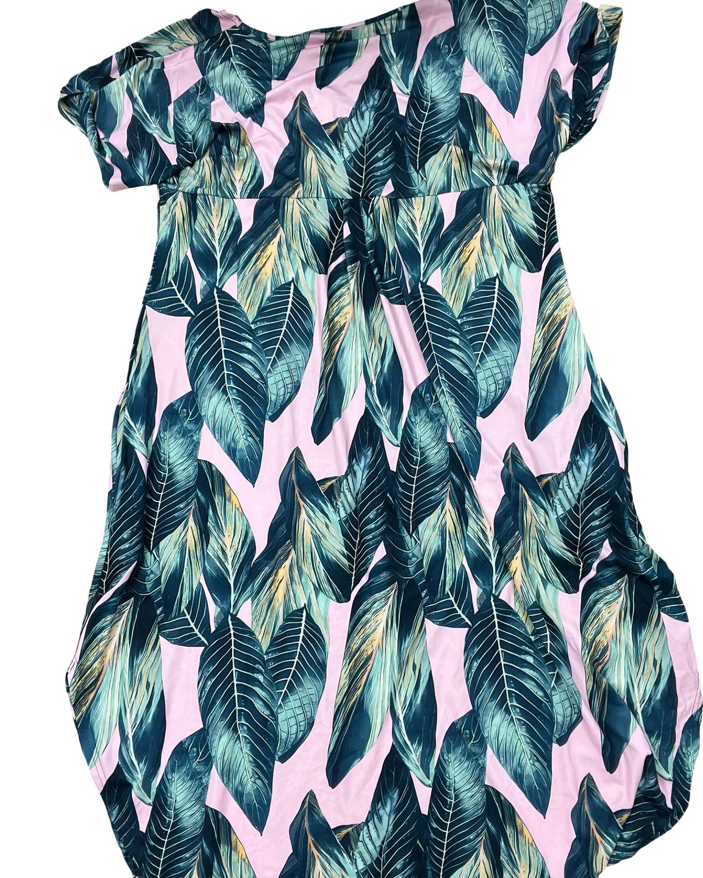 Dress Casual Maxi By Ekouaer In Green & Pink, Size:Xl