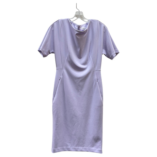 Dress Casual Midi By Calvin Klein In Maroon, Size:4