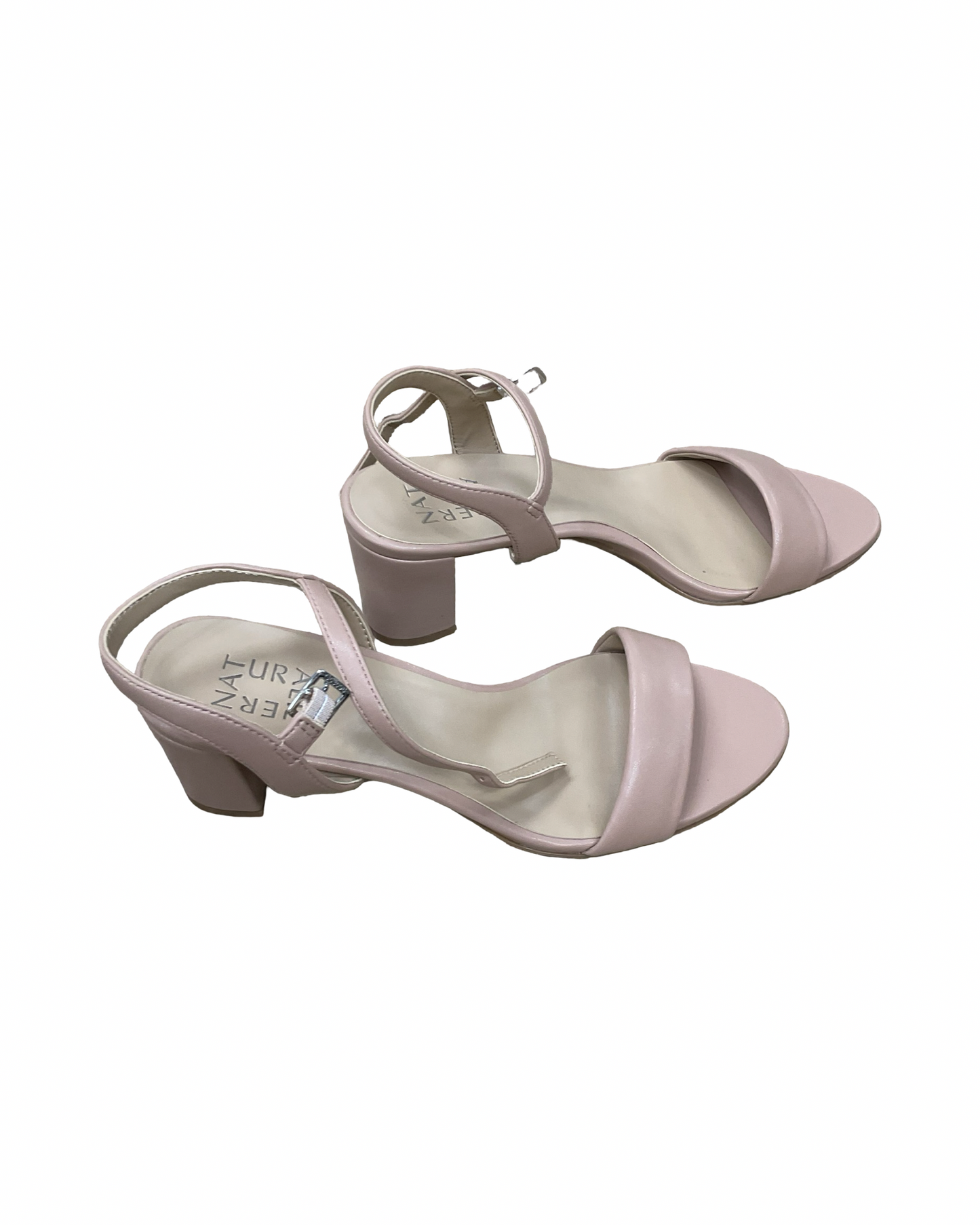 Sandals Heels Block By Naturalizer In Tan, Size:9