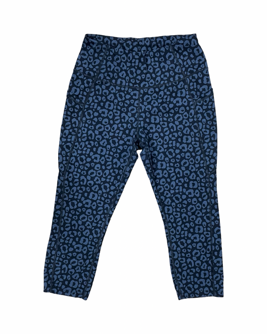 Athletic Leggings Capris By Avia In Black & Grey, Size:L