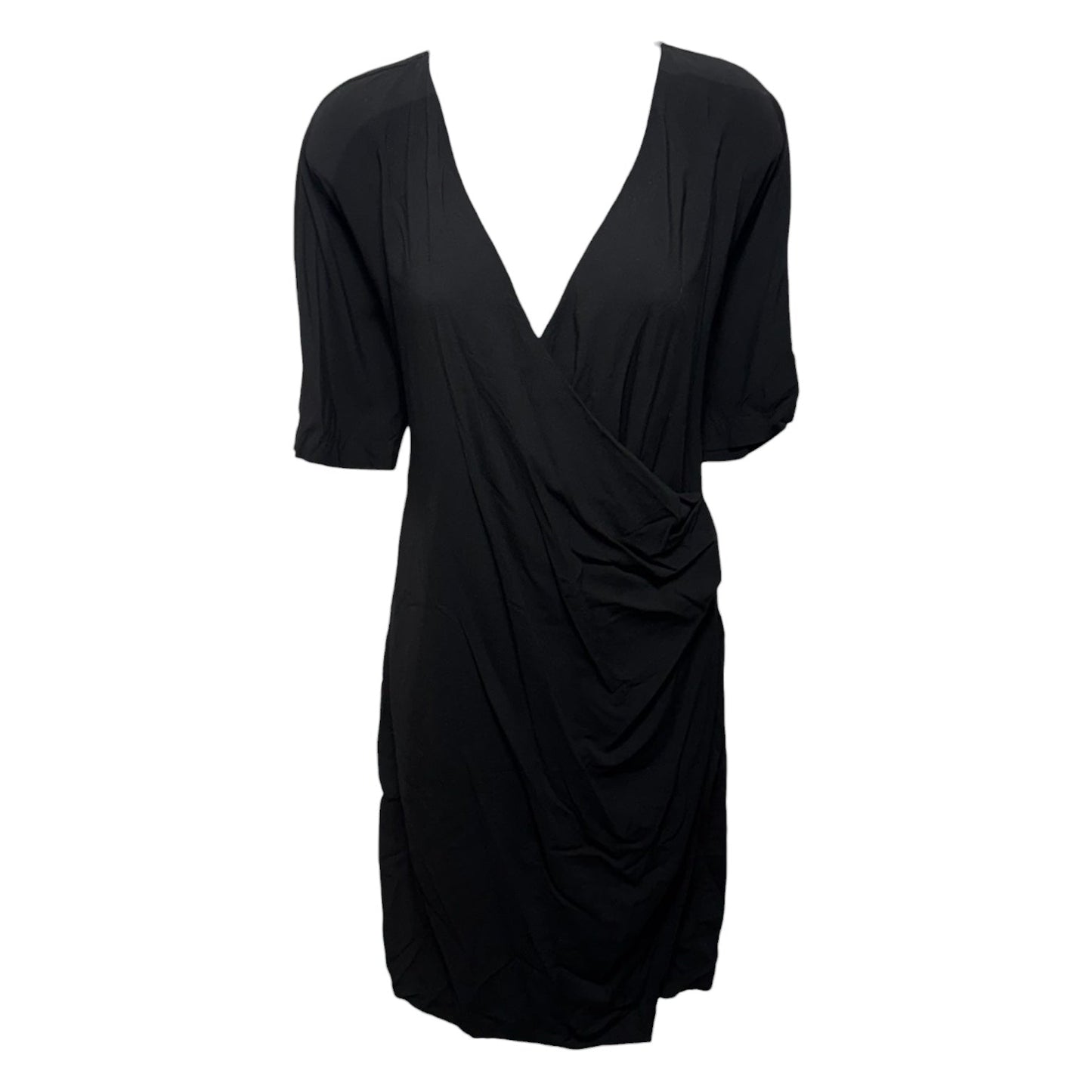 Faux Wrap Midi Dress By James Perse In Black, Size: M