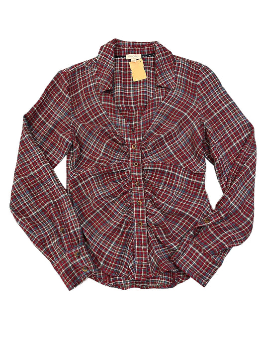 Top Ls By Pilcro In Plaid Pattern, Size:Xxs