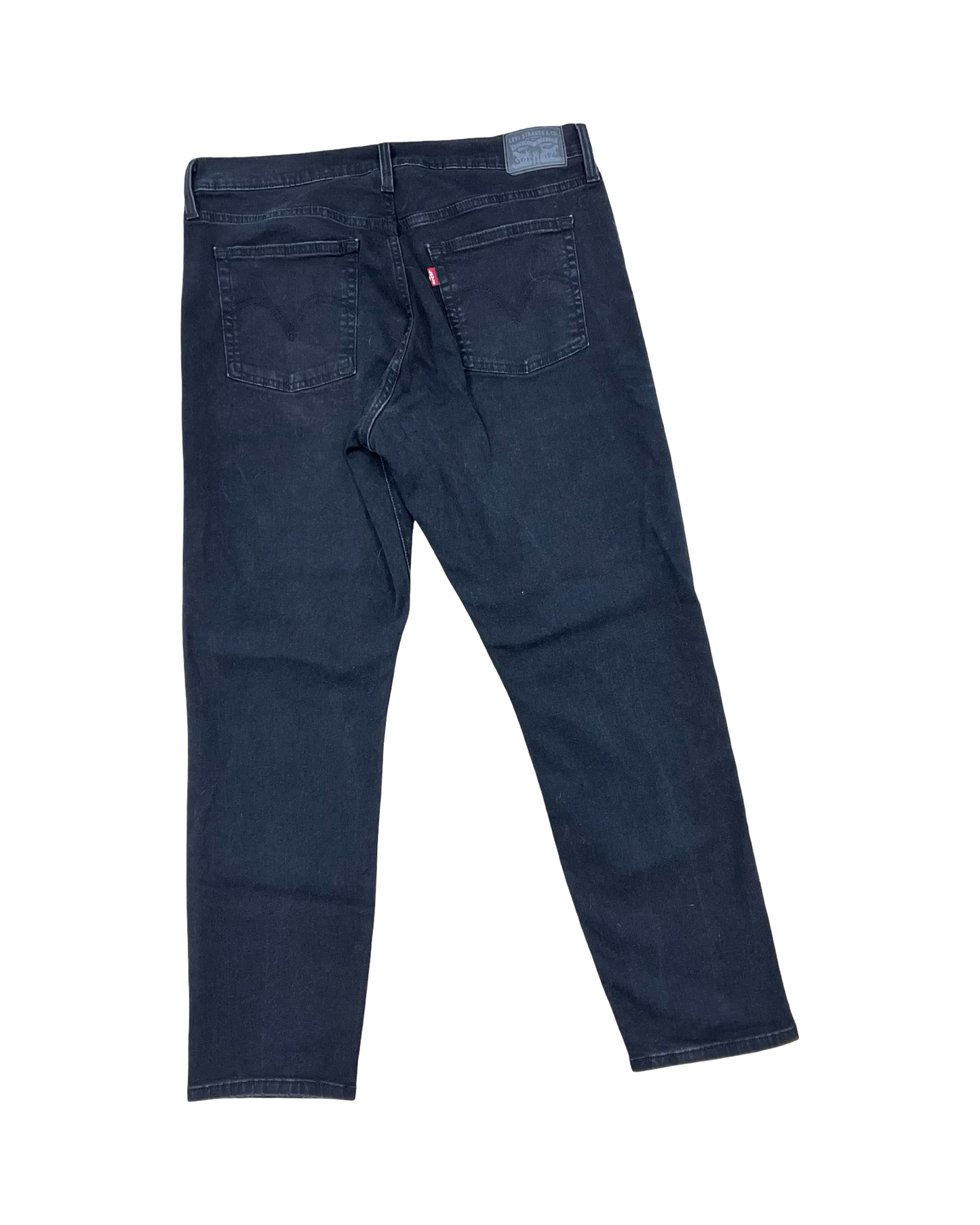 Jeans Straight By Levis In Black, Size:12
