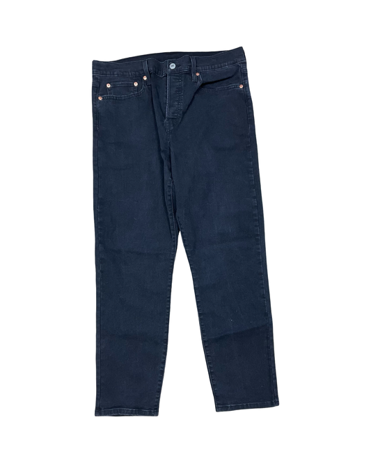 Jeans Straight By Levis In Black, Size:12