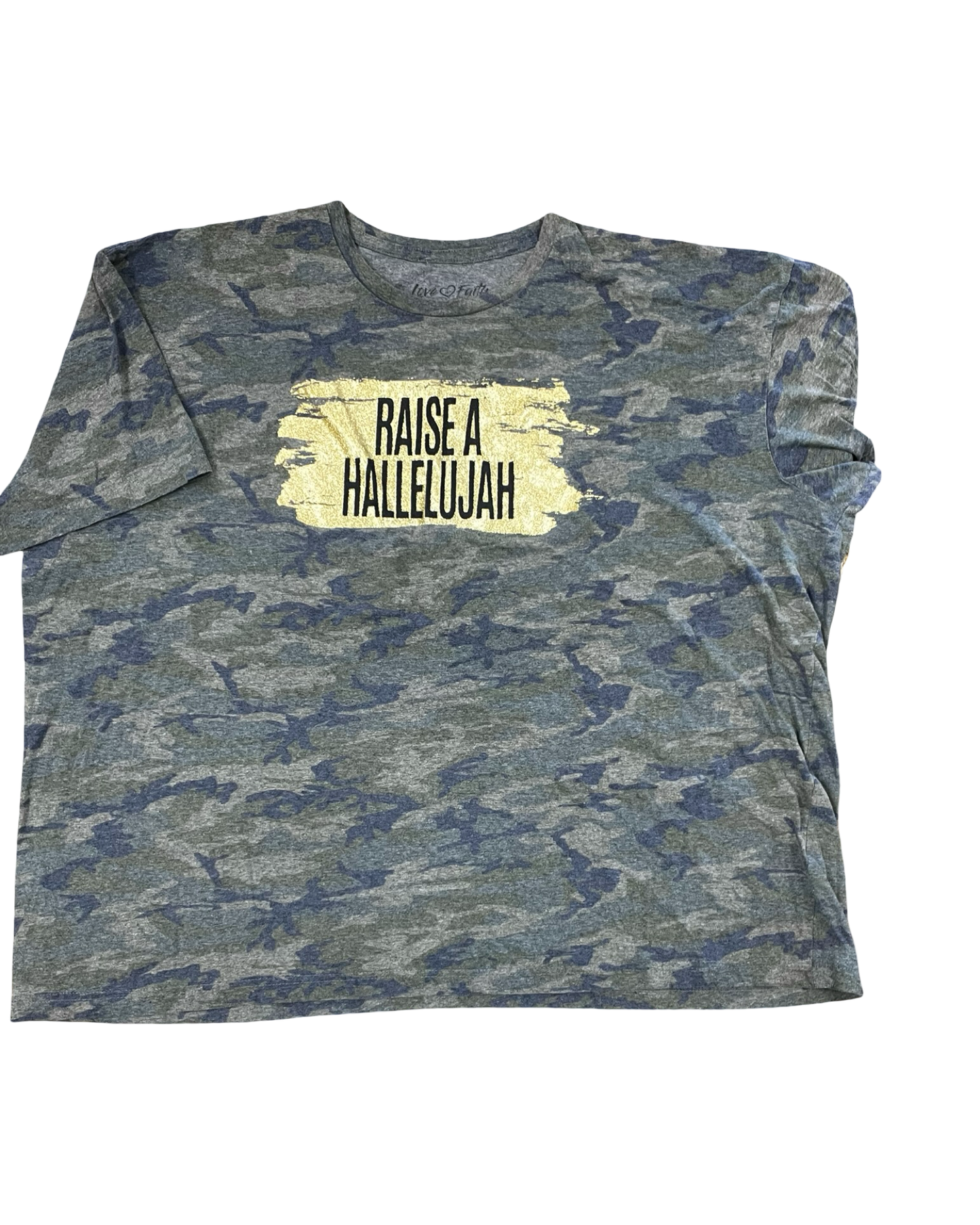 Top Ss By Clothes Mentor In Camouflage Print, Size:3X