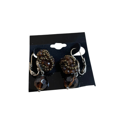 Earrings Dangle/Drop By Clothes Mentor In Brown & Gold
