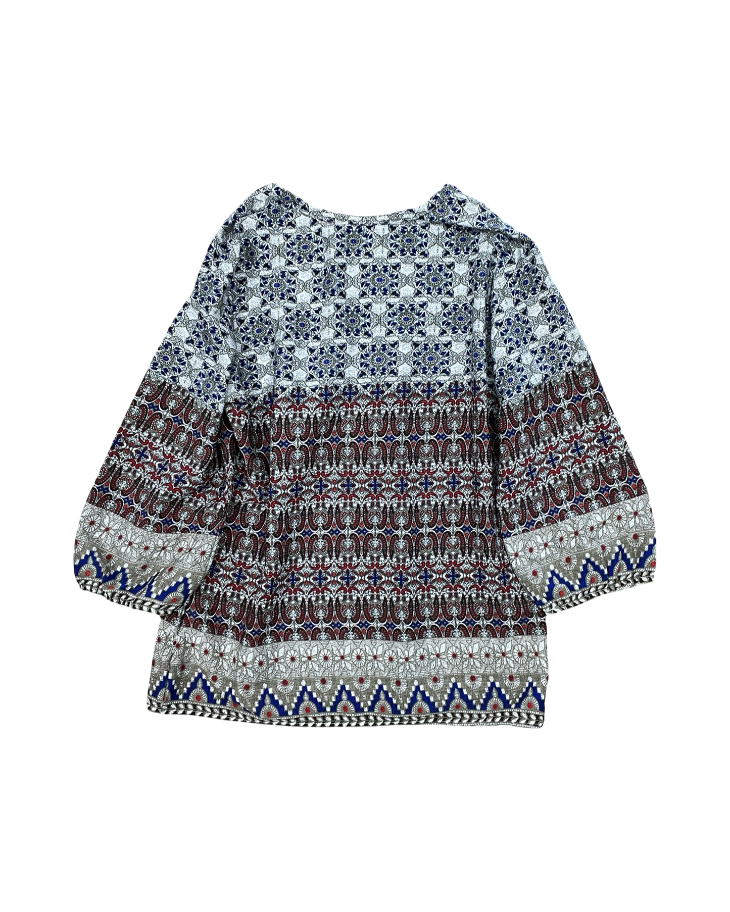 Top Ls By Clothes Mentor In Blue & Cream, Size:M