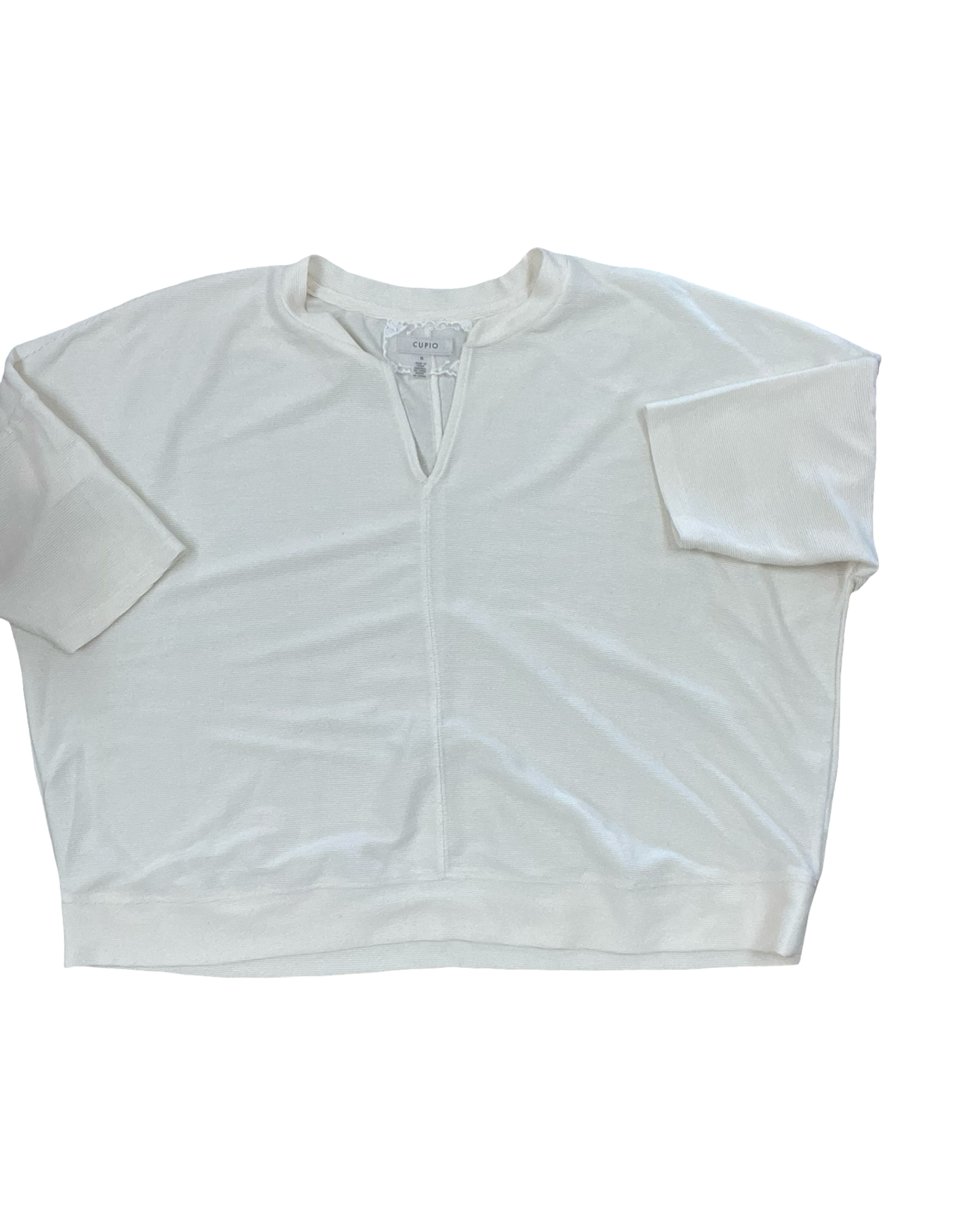 Top Ss By Cupio In Cream, Size:1X