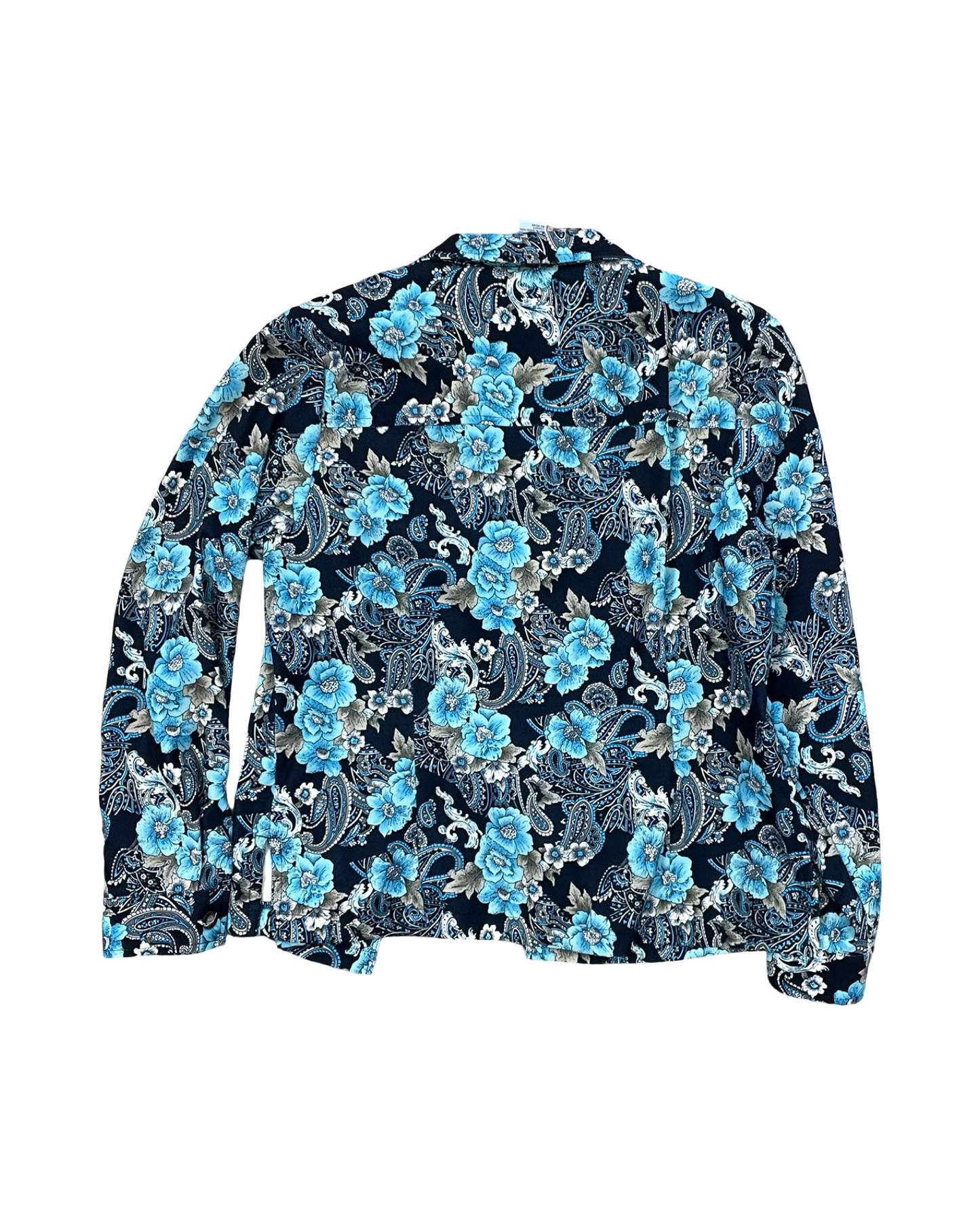 Blouse Ls By Sag Harbor In Black & Blue, Size:M