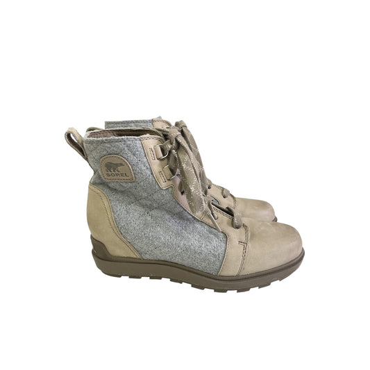 Boots Snow By Sorel In Brown & Grey, Size:7