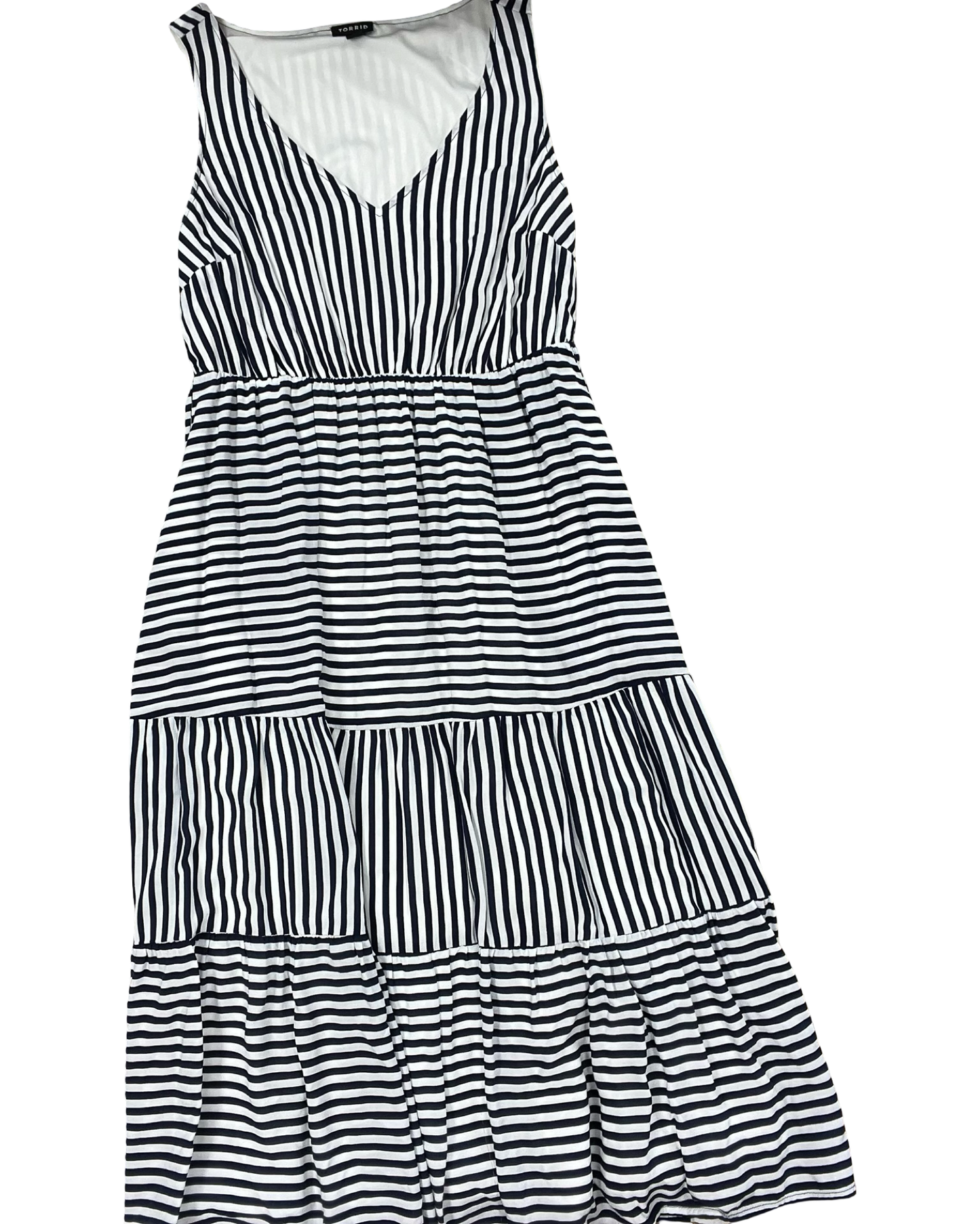 Dress Casual Maxi By Torrid In Blue & White, Size:M