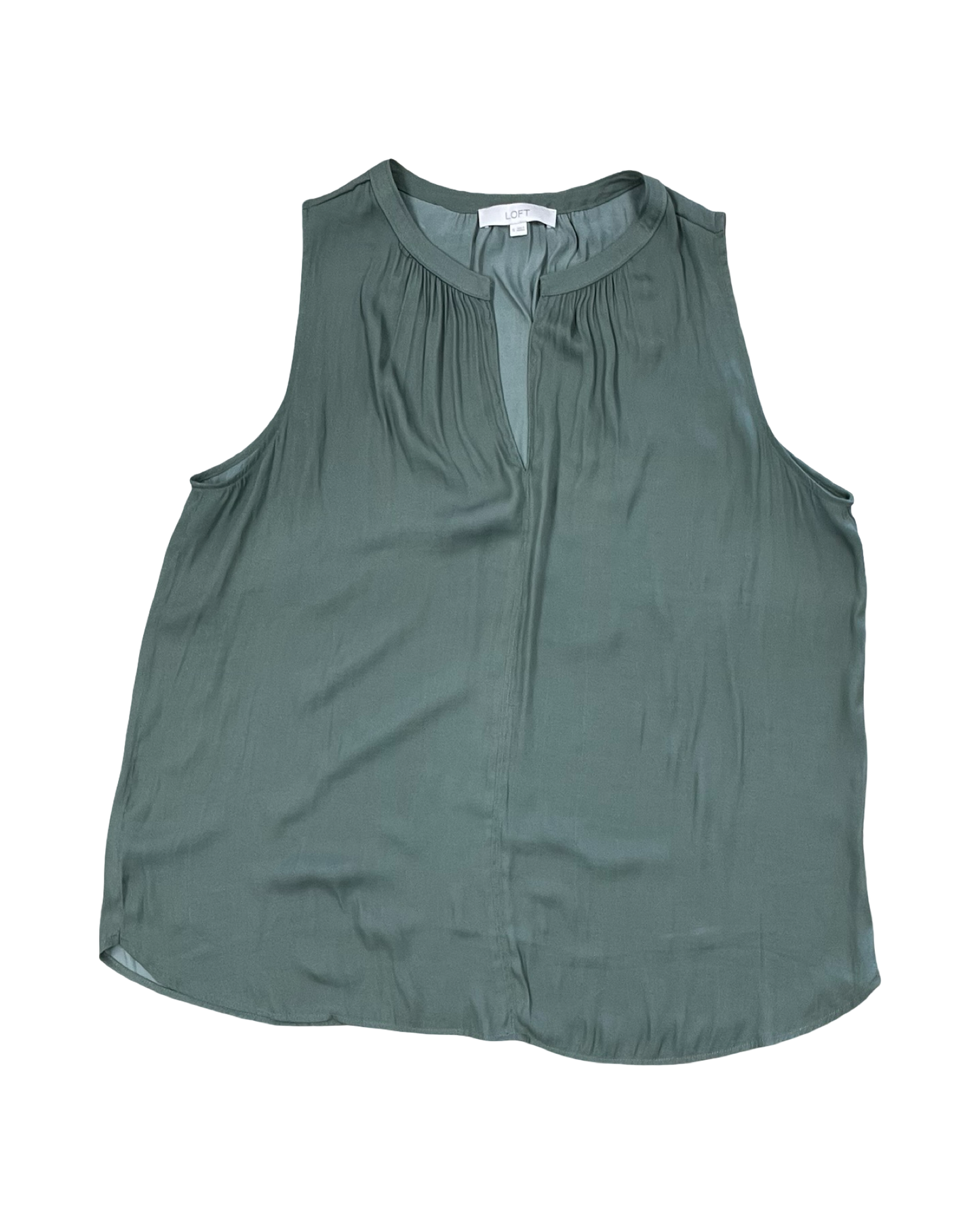 Top Sleeveless By Loft In Green, Size:Xl