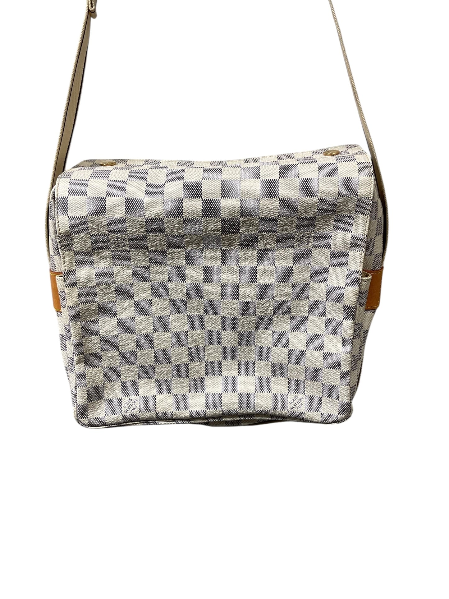 Handbag Luxury Designer By Louis Vuitton In Checkered Pattern, Size:Medium