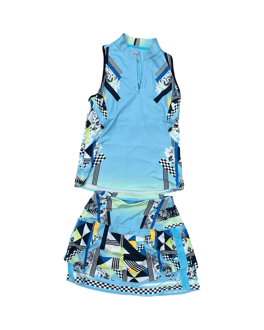 Lounge Set Shorts By Lucky In Love In Blue & White, Size:Xs