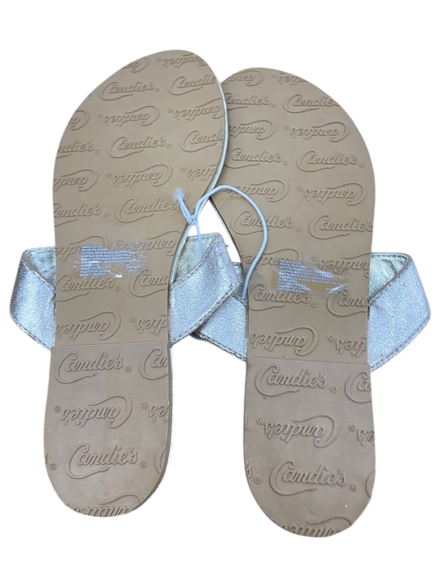 Sandals Flats By Candies In Gold, Size:9