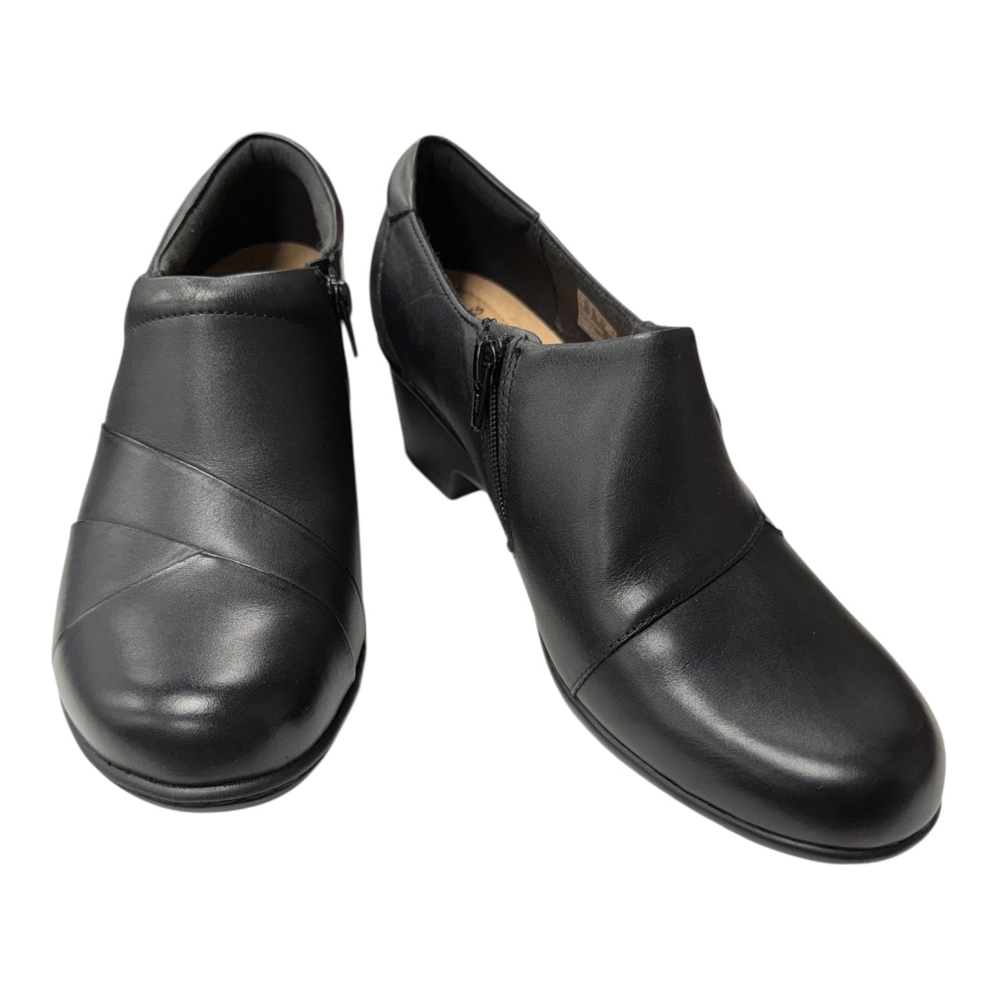 Shoes Flats By Clarks In Black, Size:12