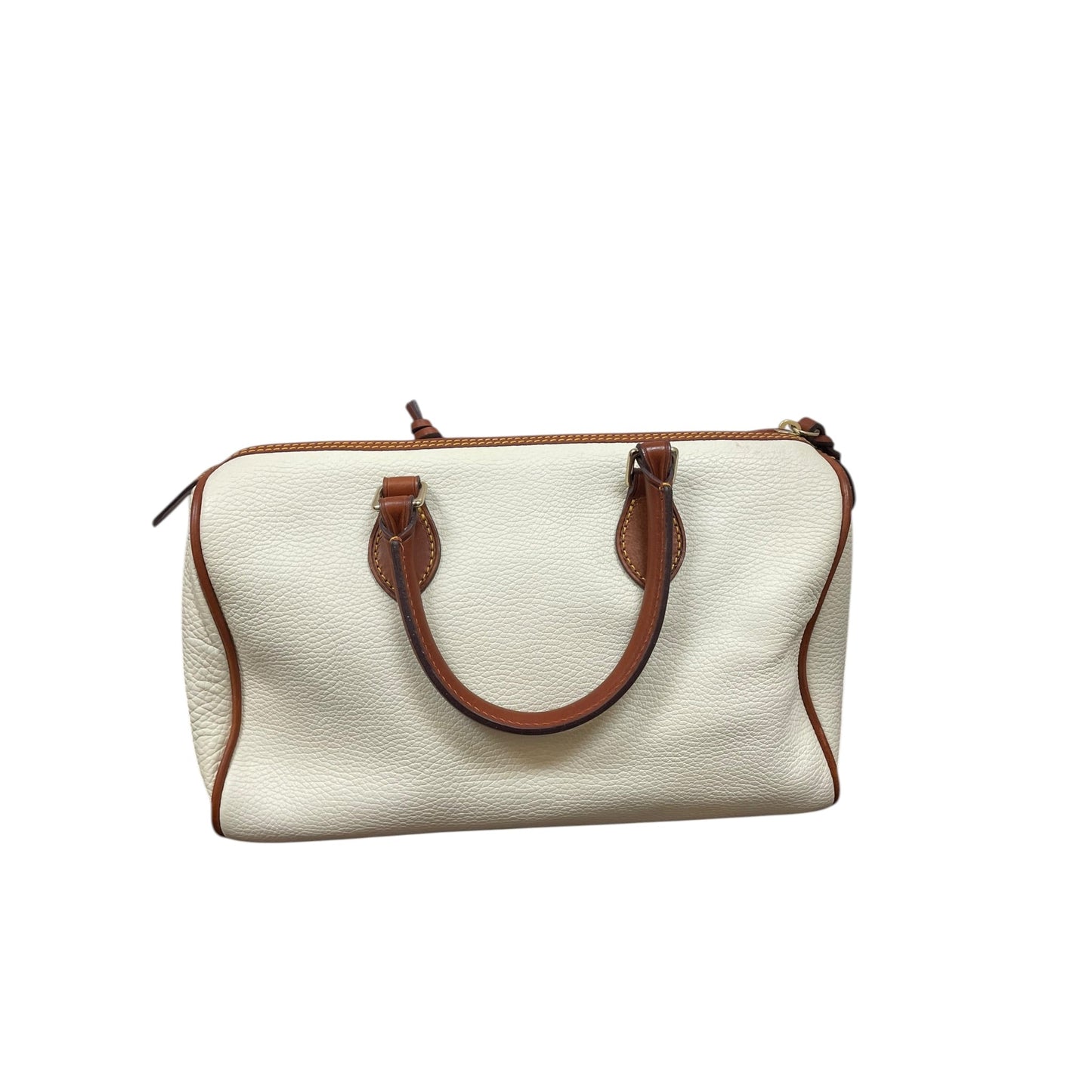 Handbag Designer By Dooney And Bourke In Cream & Tan, Size:Medium