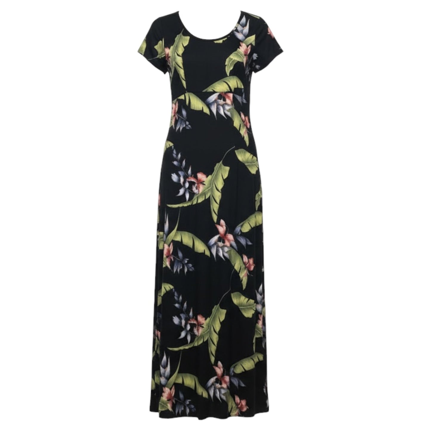 Vintage Silk Dress Casual Maxi By Tommy Bahama In Tropical Print, Size: 8