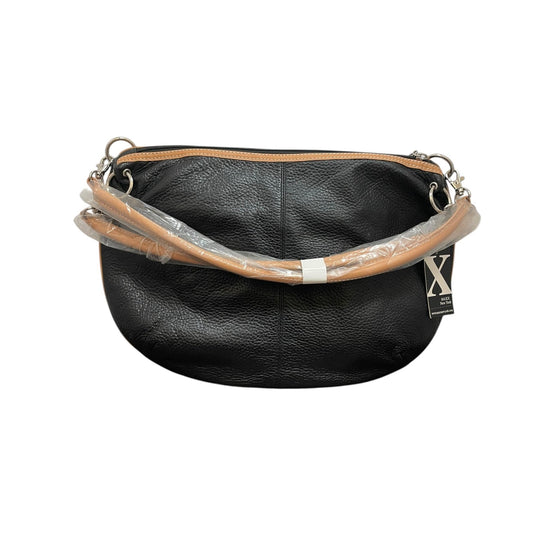 Handbag Leather By Maxx New York In Black, Size:Medium