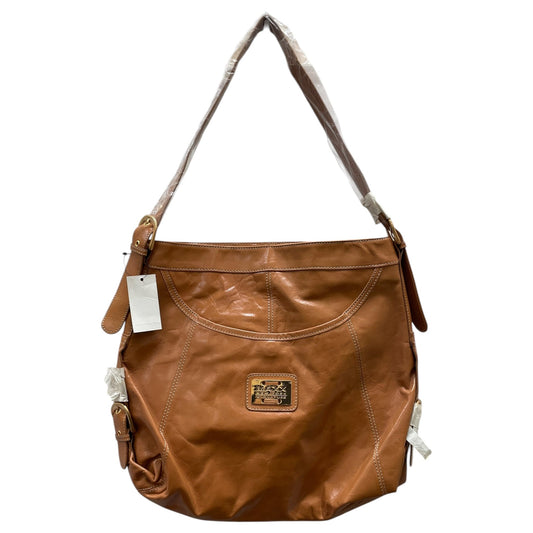 Handbag Leather By Maxx New York In Tan, Size:Large