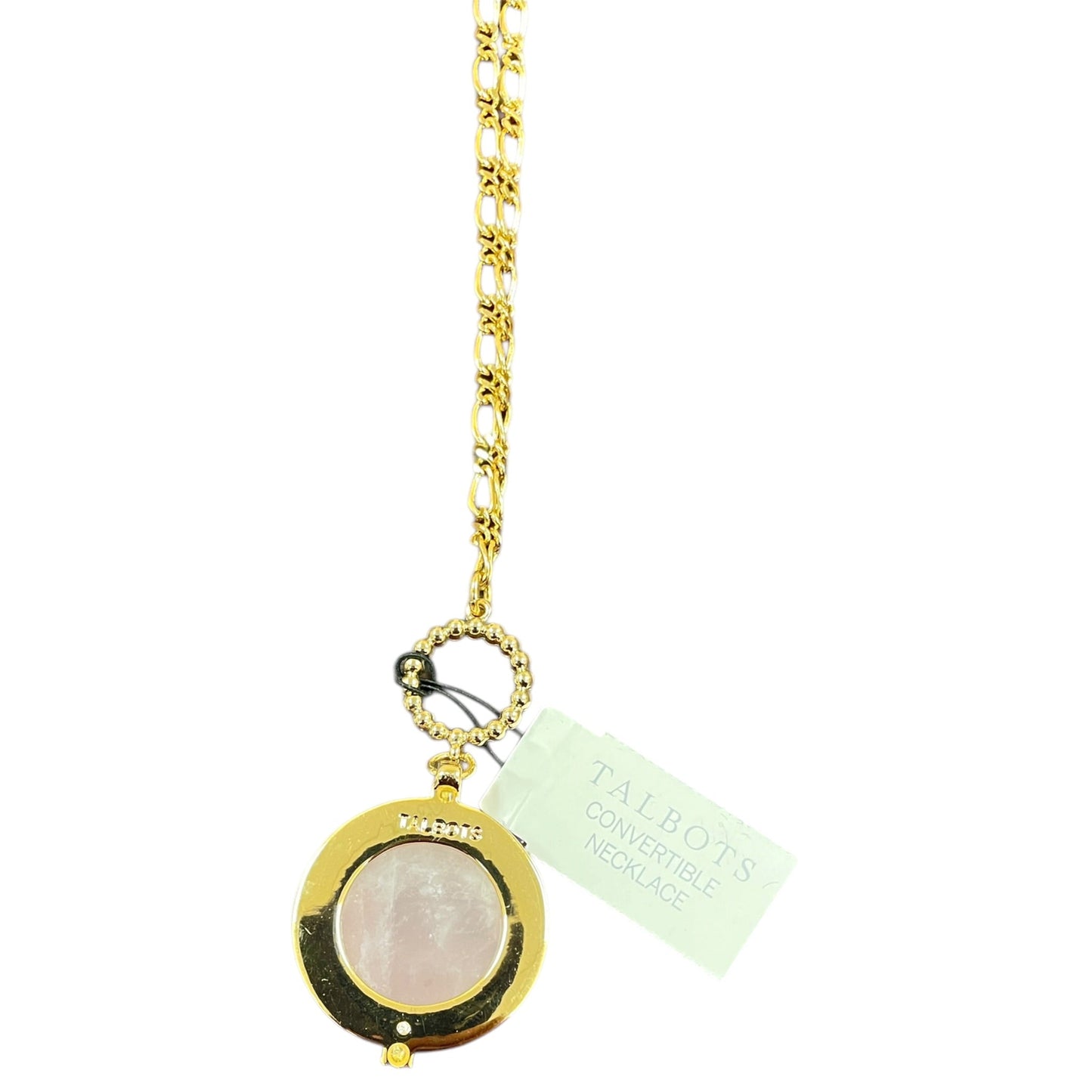 Necklace Pendant By Talbots In Gold & Pink
