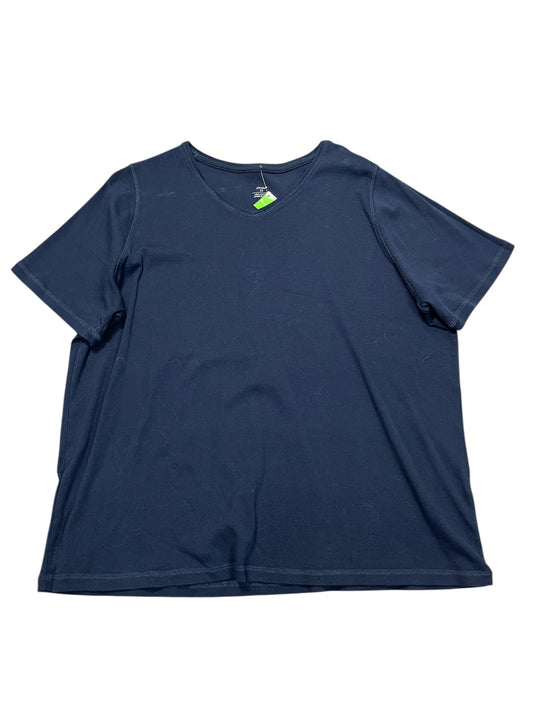 Top Ss Basic By Cj Banks In Navy, Size:2X