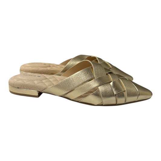 Shoes Flats By Birdies In Gold, Size:8