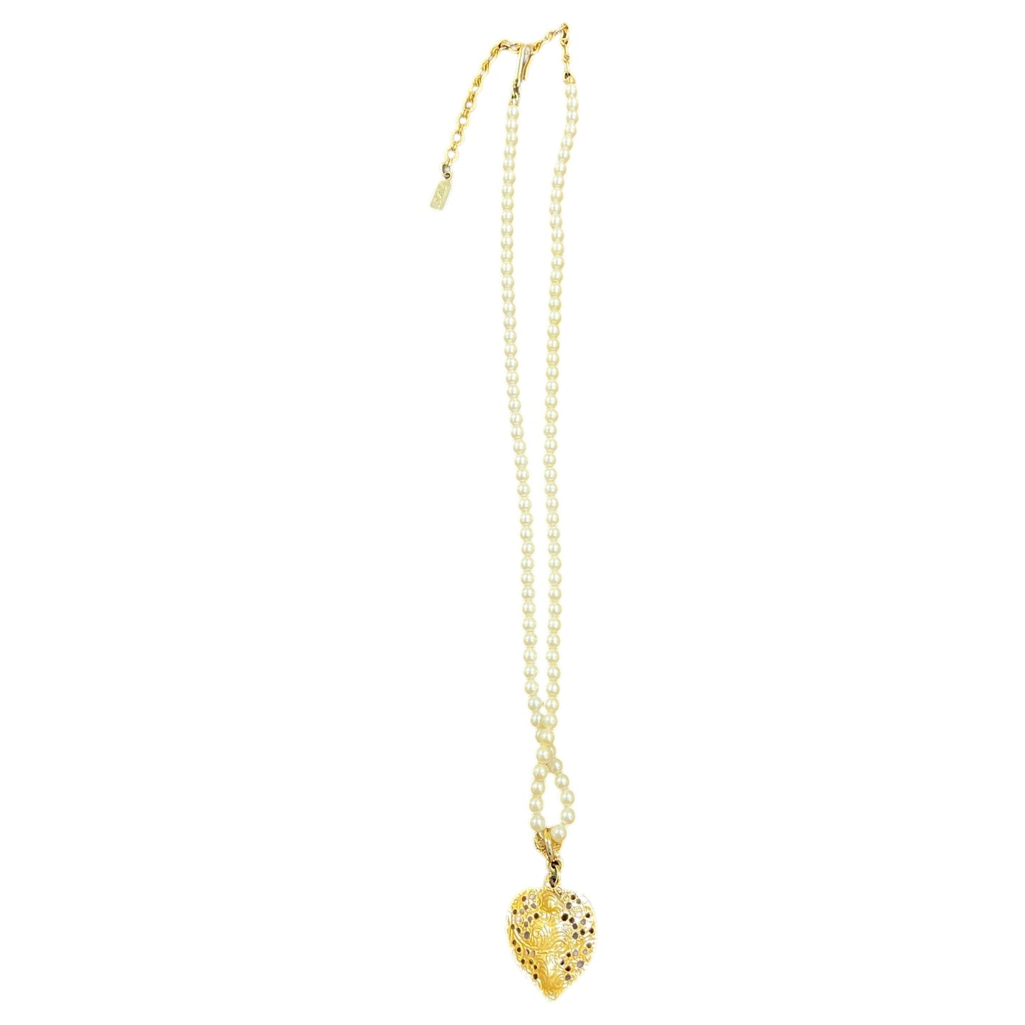 Necklace Pendant By 1928 In Gold & White