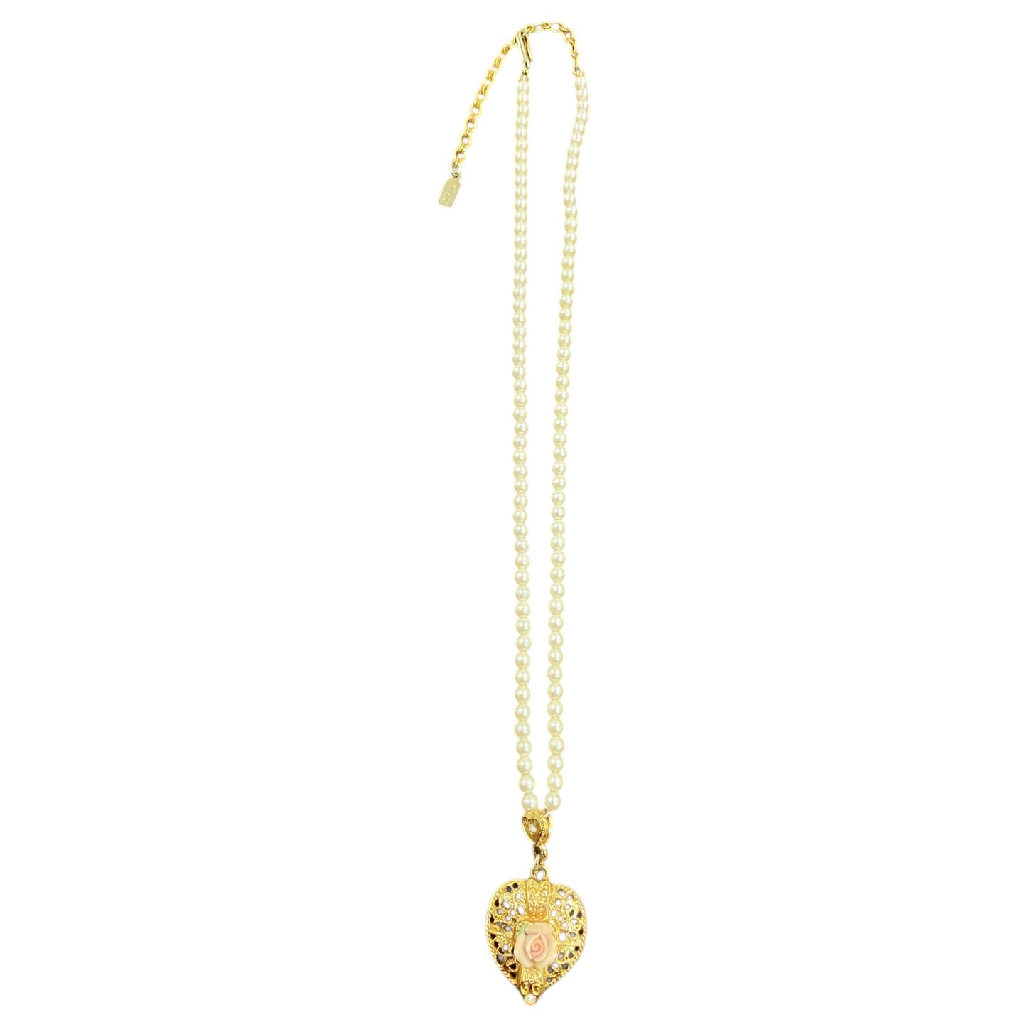 Necklace Pendant By 1928 In Gold & White