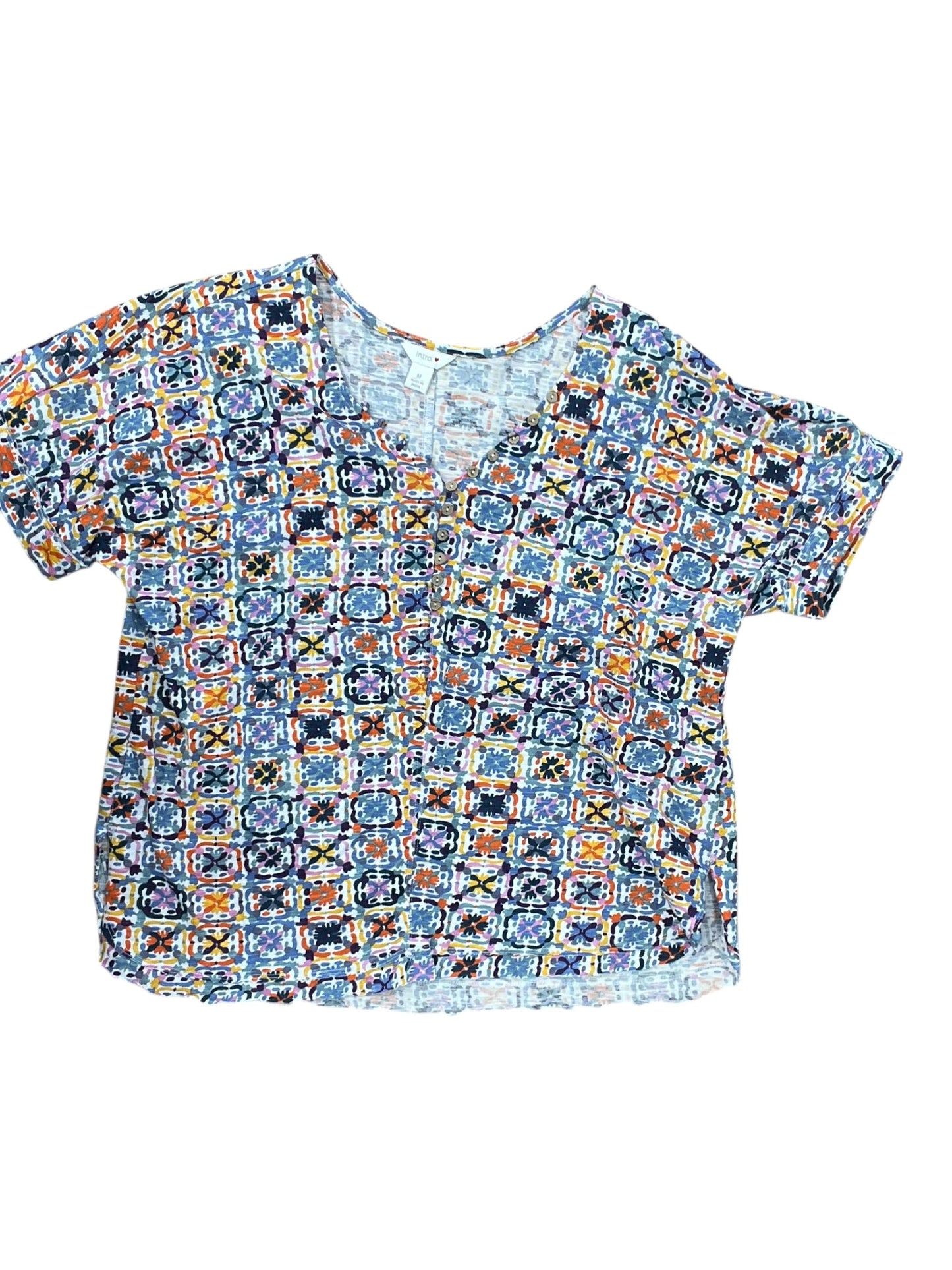 Top Sleeveless By Intro In Blue & Purple, Size:M