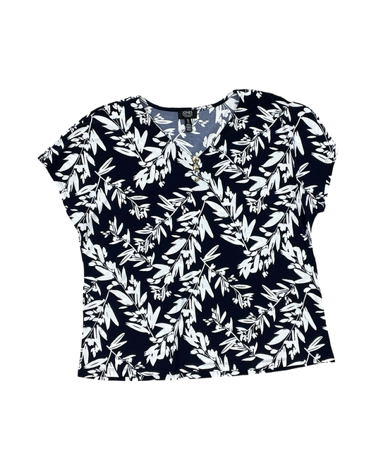 Top Ss By Jones New York In Blue & White, Size:L