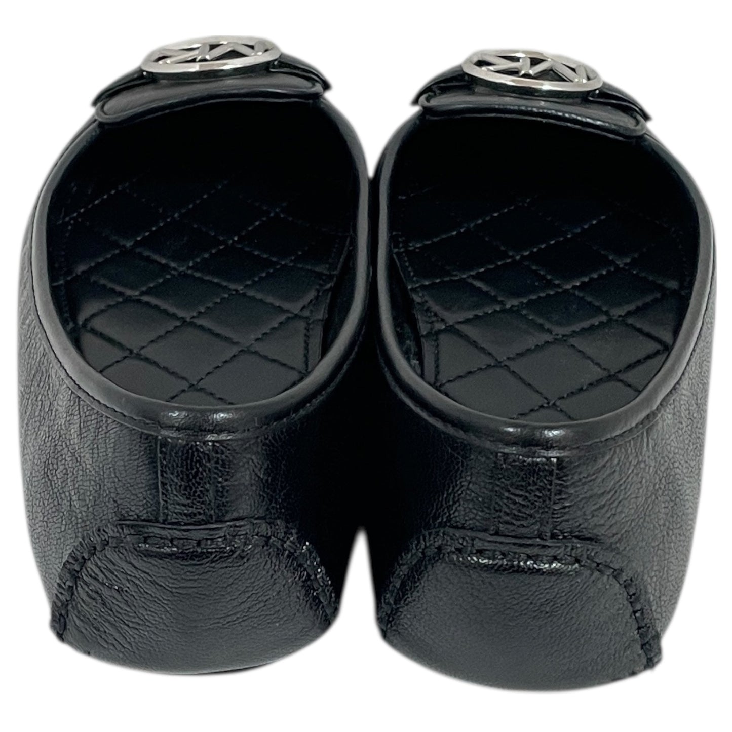 Shoes Flats By Michael By Michael Kors In Black & Silver, Size:8