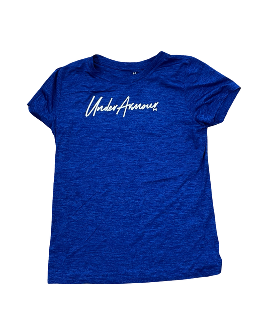 Athletic Top Ss By Under Armour In Blue, Size:M