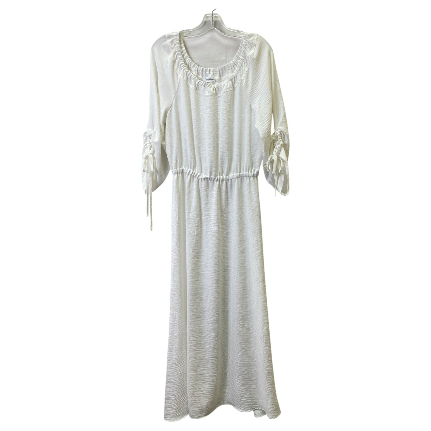 Dress Casual Midi By Calvin Klein In White, Size:S