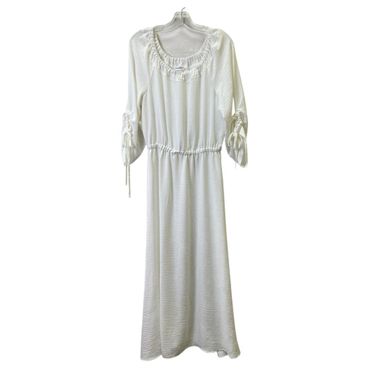 Dress Casual Midi By Calvin Klein In White, Size:S