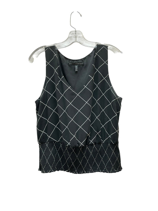 Blouse Sleeveless By White House Black Market In Black & White, Size:10