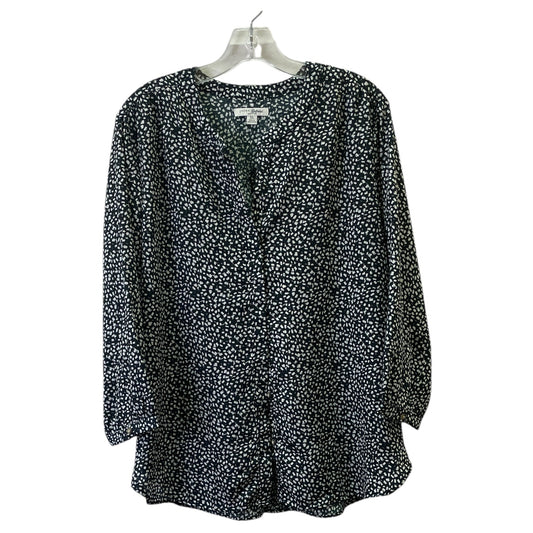 TOP LS by JACHS GIRLFIREND In BLUE & WHITE, Size: XL