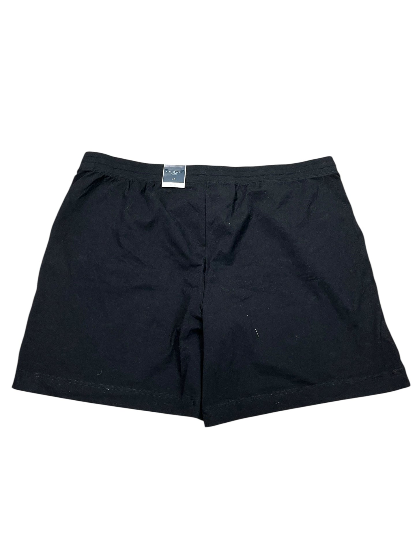 Athletic Shorts By Karen Scott In Black, Size:3X