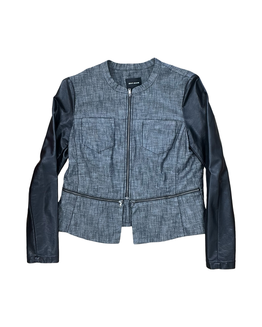 Jacket Other By Dkny In Black & Grey, Size:L
