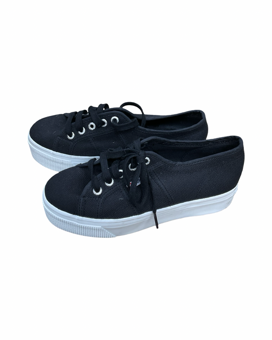 Shoes Sneakers By Superga In Black, Size:7