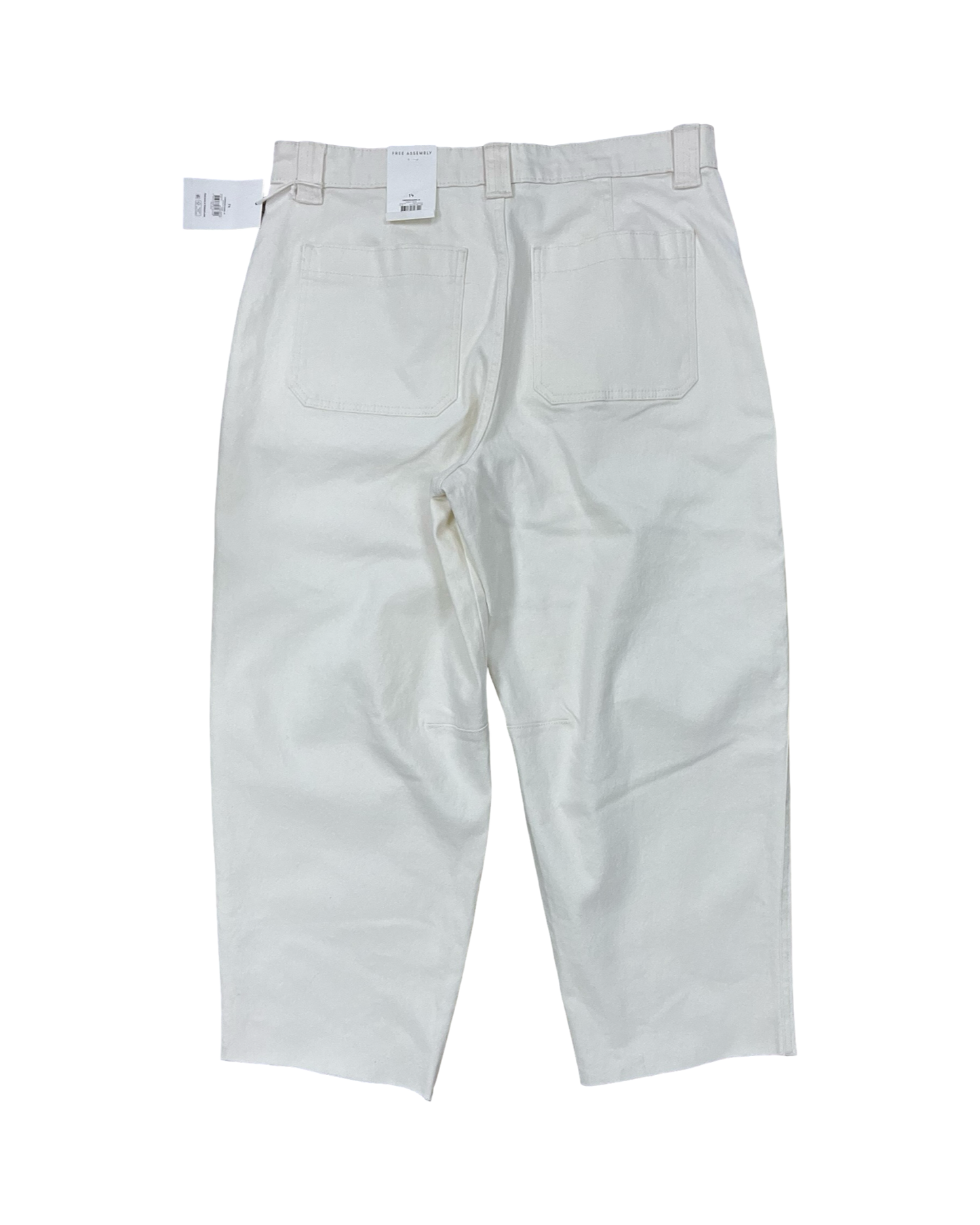 Jeans Wide Leg By Free Assembly In Cream Denim, Size:14