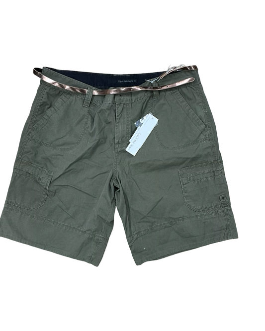 Shorts By Calvin Klein In Green, Size:16