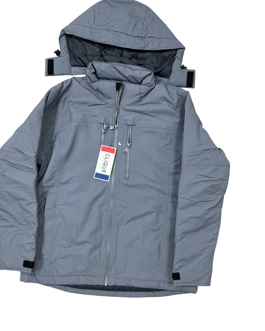 Coat Parka By Clothes Mentor In Grey, Size:M