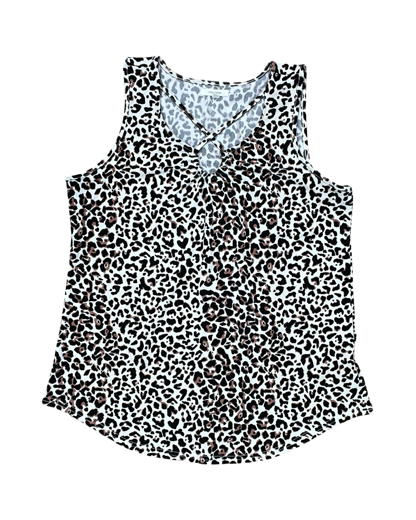 Top Sleeveless By Maurices In Black & Cream, Size:M
