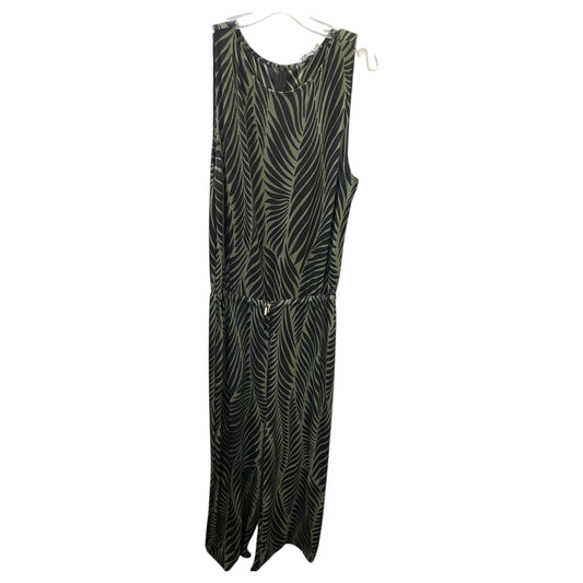 Jumpsuit By Chicos In Black & Green, Size:L