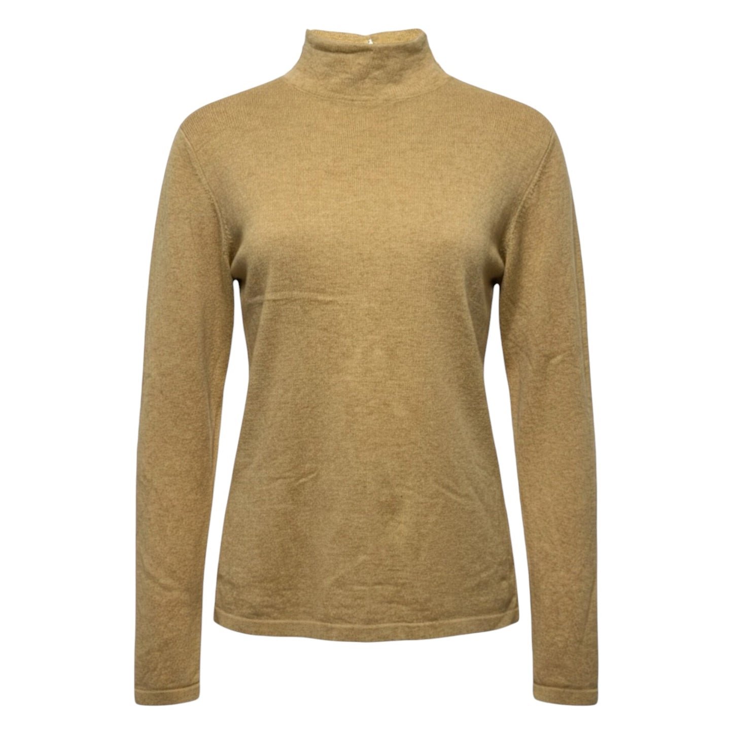 Wool-Cashmere-Silk Sweater Designer By Escada In Tan, Size: 2