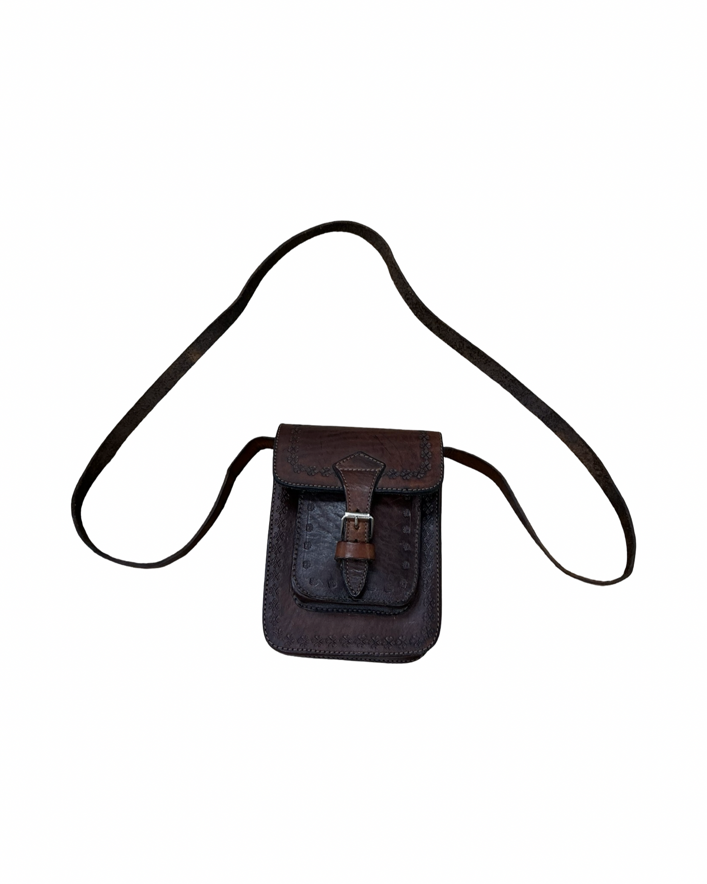 Crossbody Leather By Clothes Mentor In Brown, Size:Small