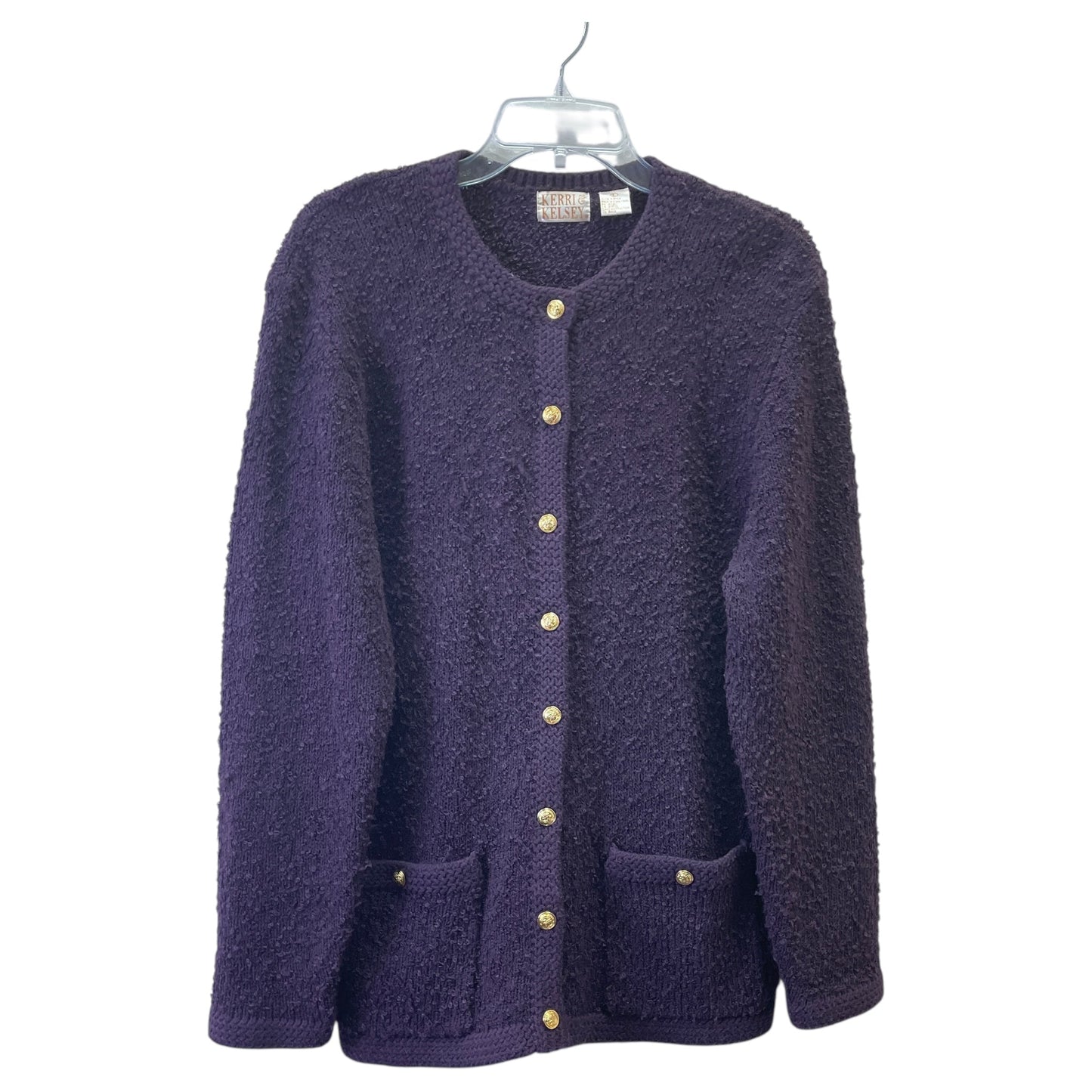 Sweater Cardigan By Kerri Rosenthal In Purple, Size:L