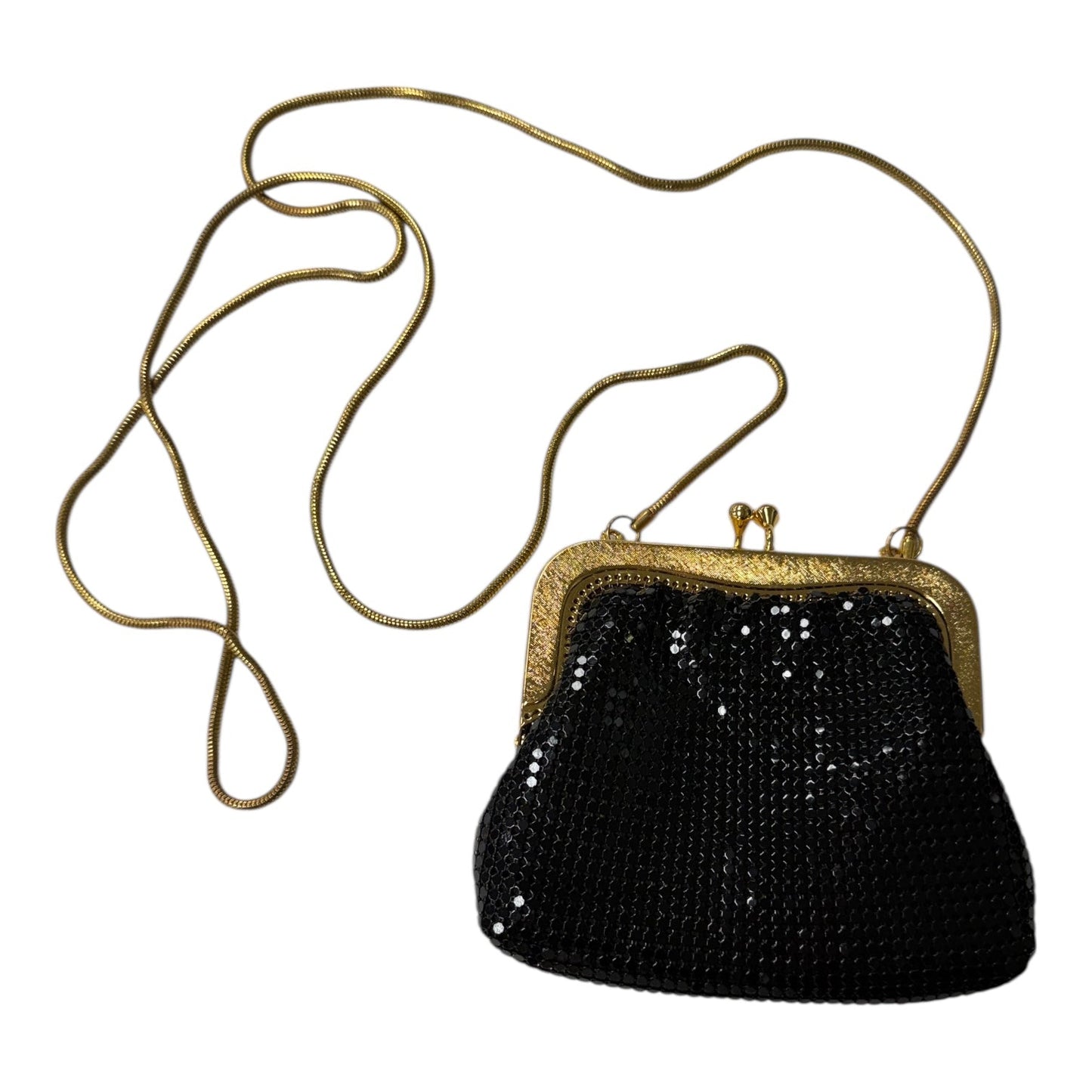 Crossbody By Amanda Smith In Black & Gold, Size:Small